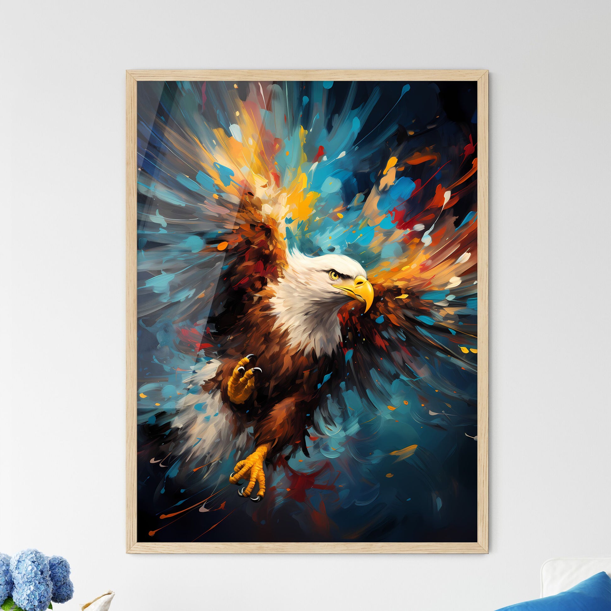 Flight Of Eagle  Abstract Fantasy  Wall Art
