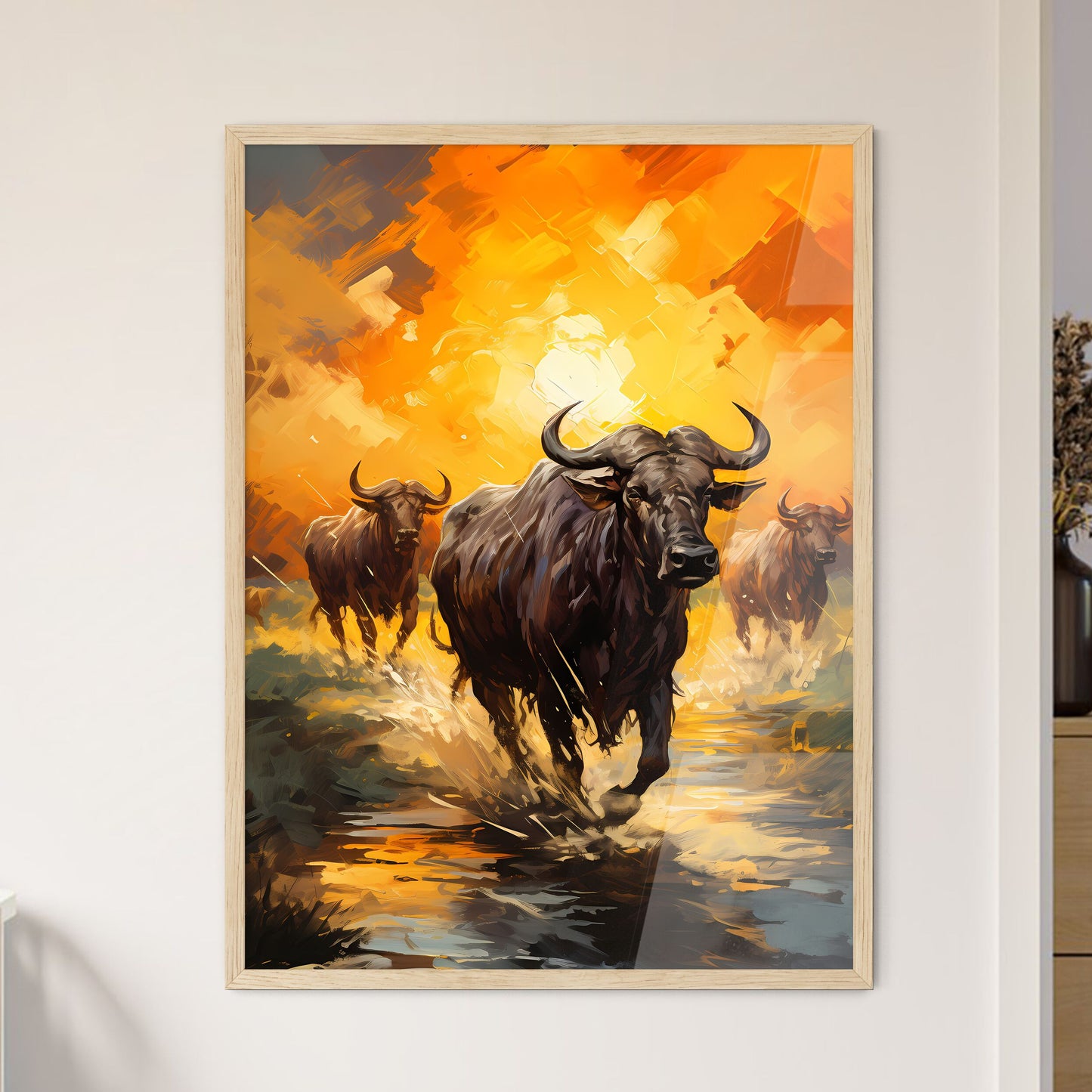 Gnu Migration On The Serengeti  Wall Art