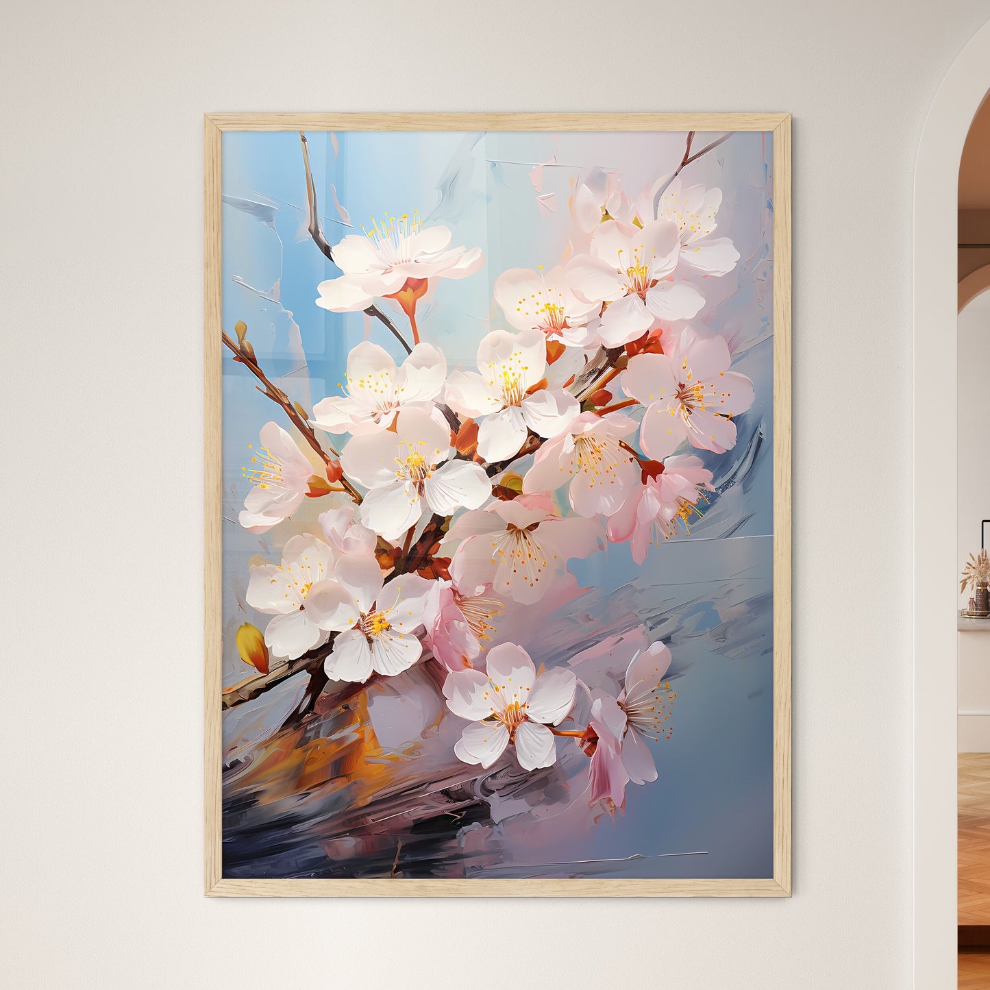 Macro Of Cherry Flowers In Soft Focus - A Cl - Framed Art Print