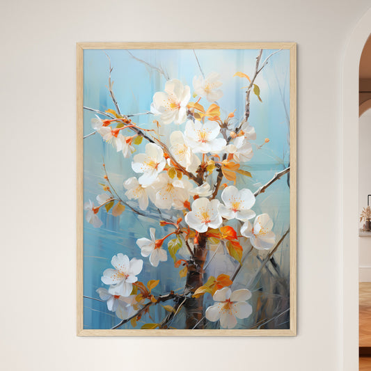 Macro Of Cherry Flowers In Soft Focus - A Wh - Framed Art Print
