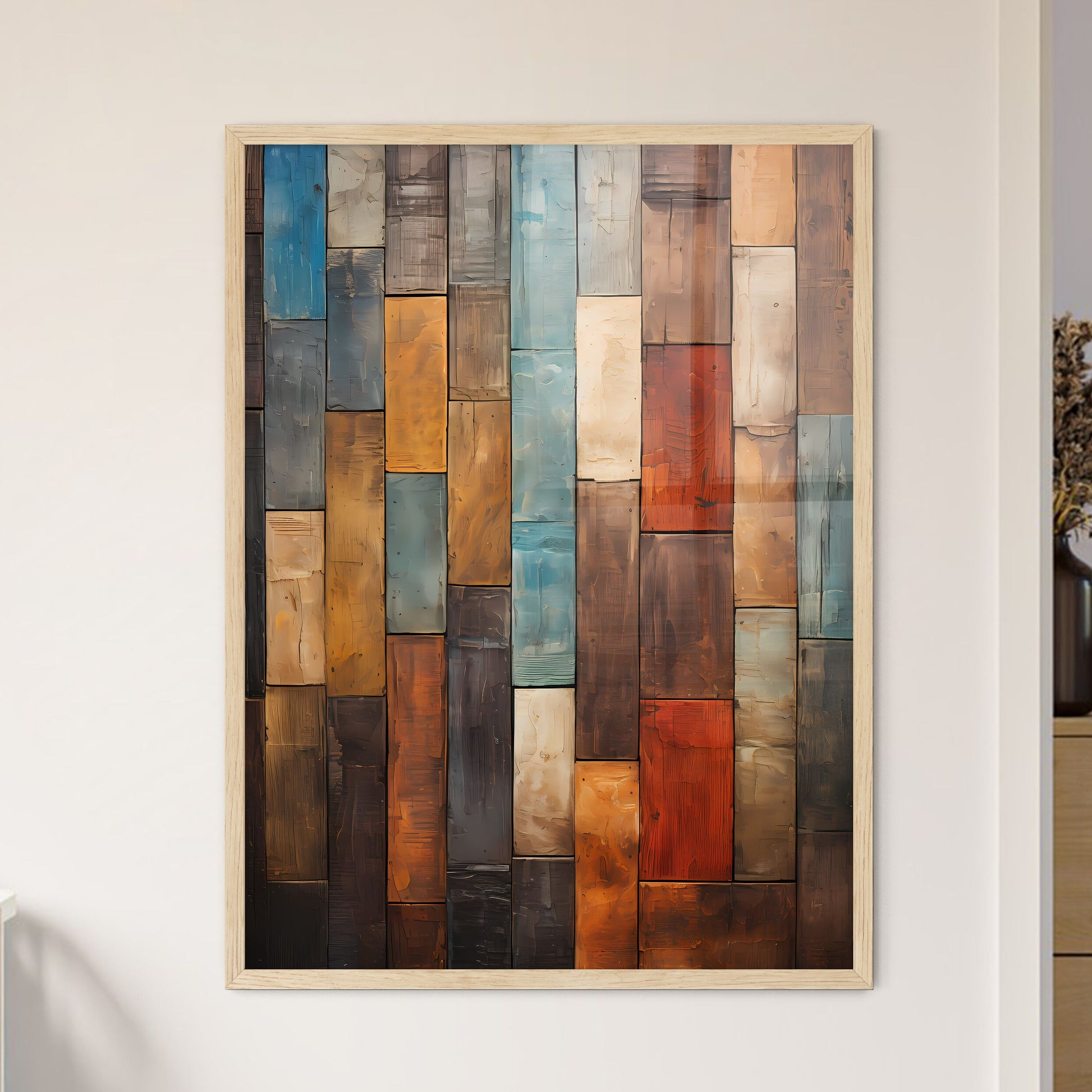 Old Wood Wall - A Wall Of Wo - Framed Art Print