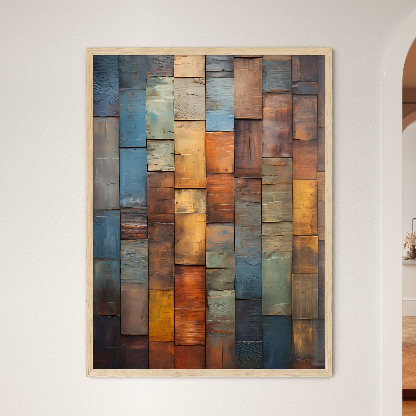 Old Wood Wall - A Wall Of Wood Planks Framed Art