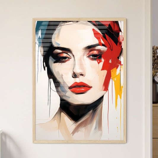 One Line Face - A Woman With - Framed Art Print