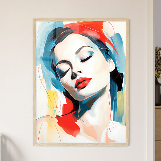 One Line Face - A Woman With - Framed Art Print