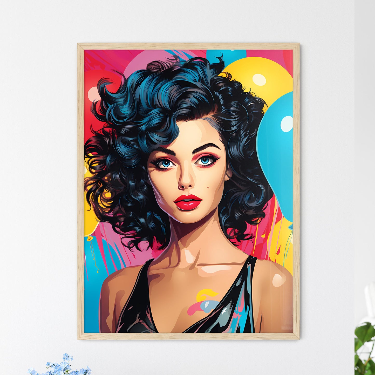 Pop Art Girl - A Woman With - Framed Art Print