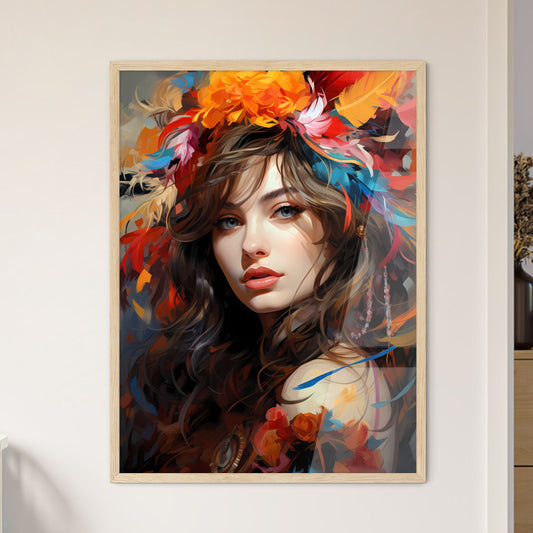 Portrait Of The Woman In Carnivals Suit - A  - Framed Art Print