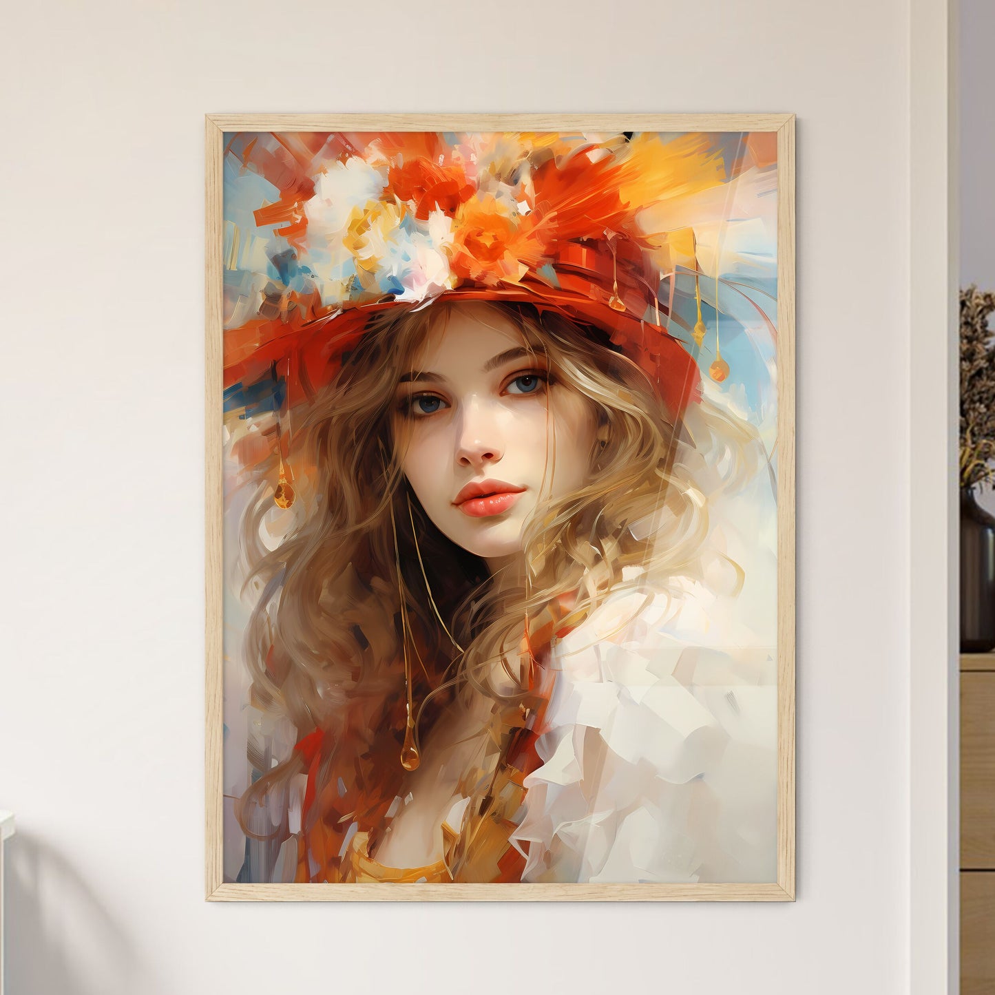 Portrait Of The Woman In Carnivals Suit - A  - Framed Art Print