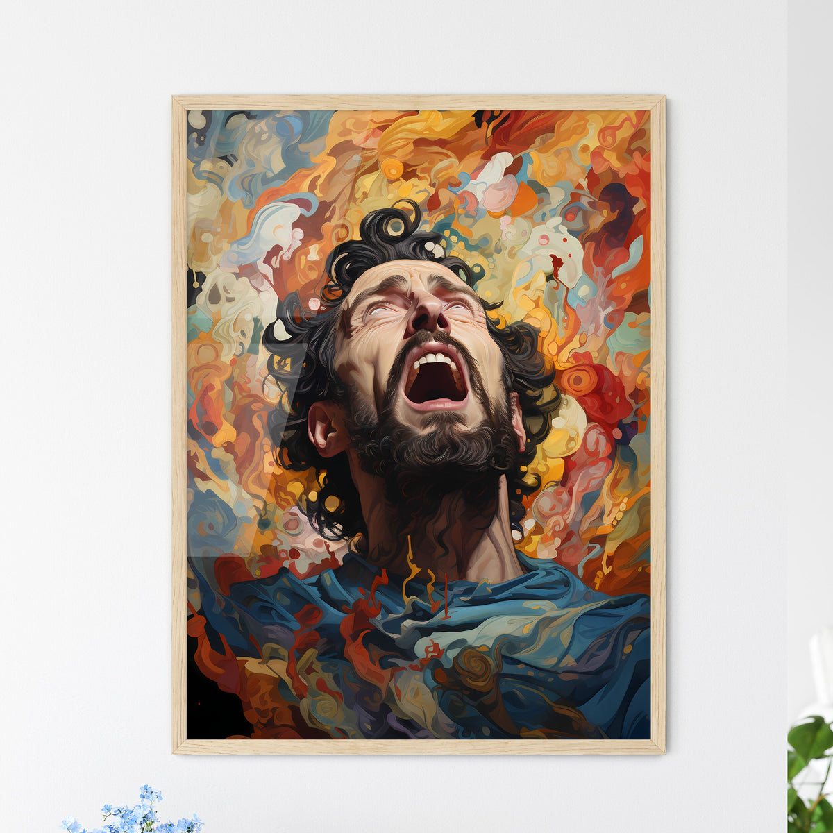 Puff Zip Zaap Ouch Comic Book Expressions -  - Framed Art Print