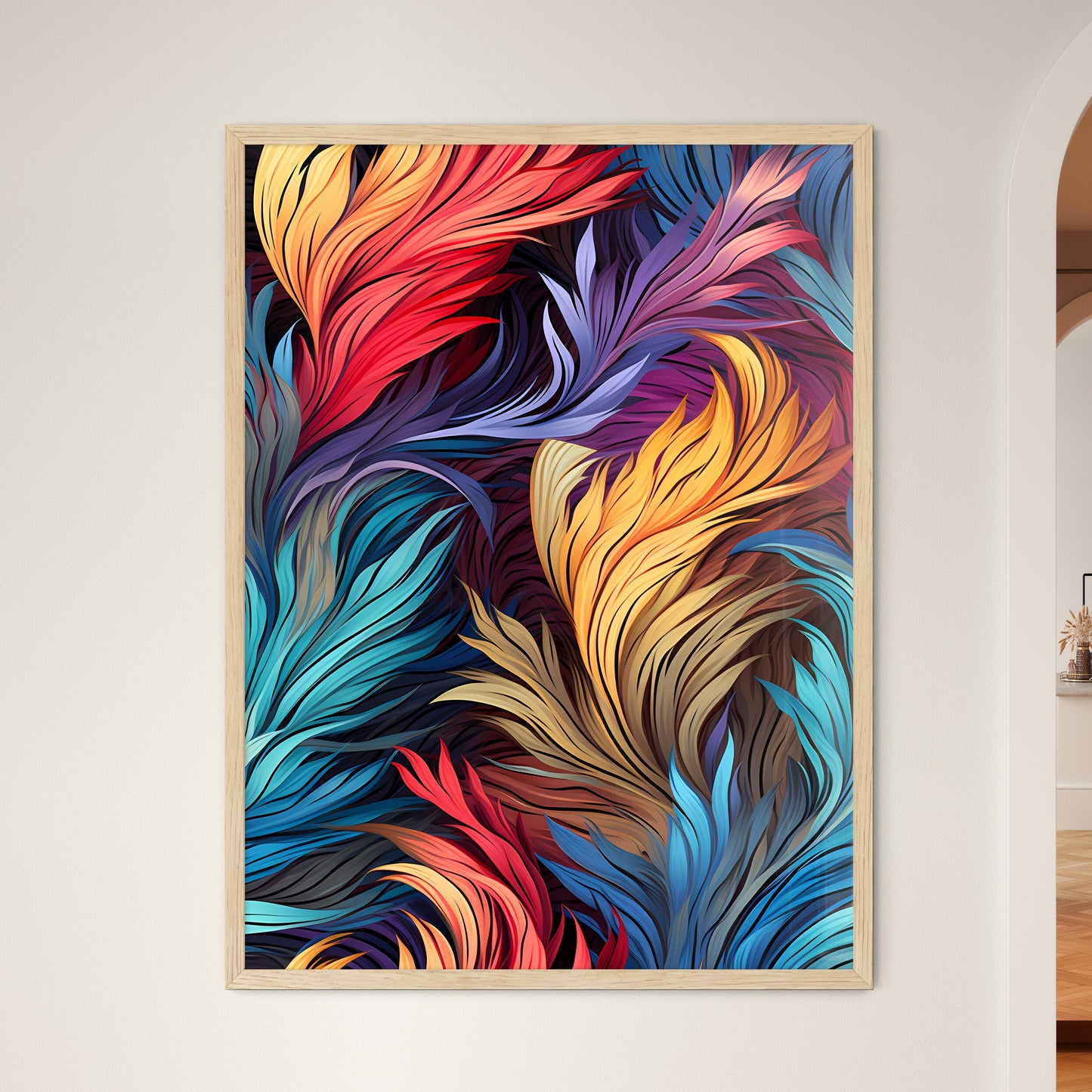 Retro 80S Seamless Pattern  Wall Art