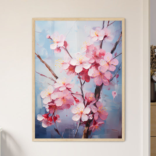Sakura Bloom Japanese Art - A Painting O - Framed Art Print