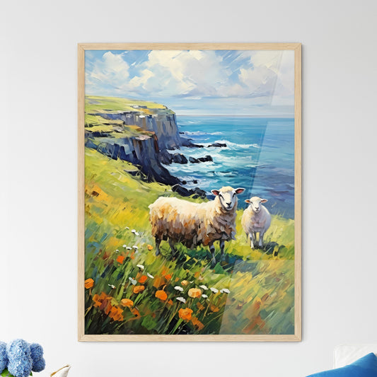Sheep On Northern Ireland Coast  Wall Art