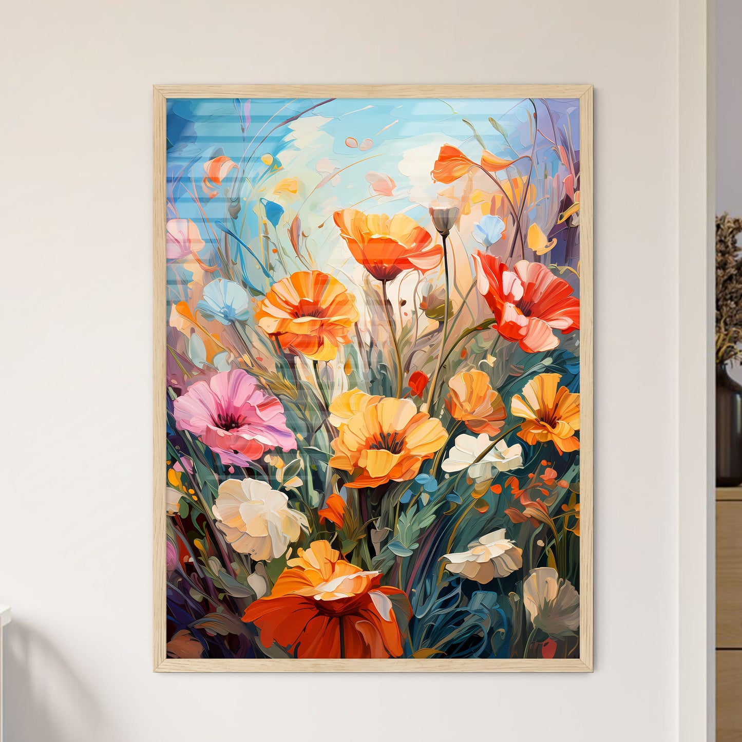 Some Flowers In The Garden - A Painting O - Framed Art Print