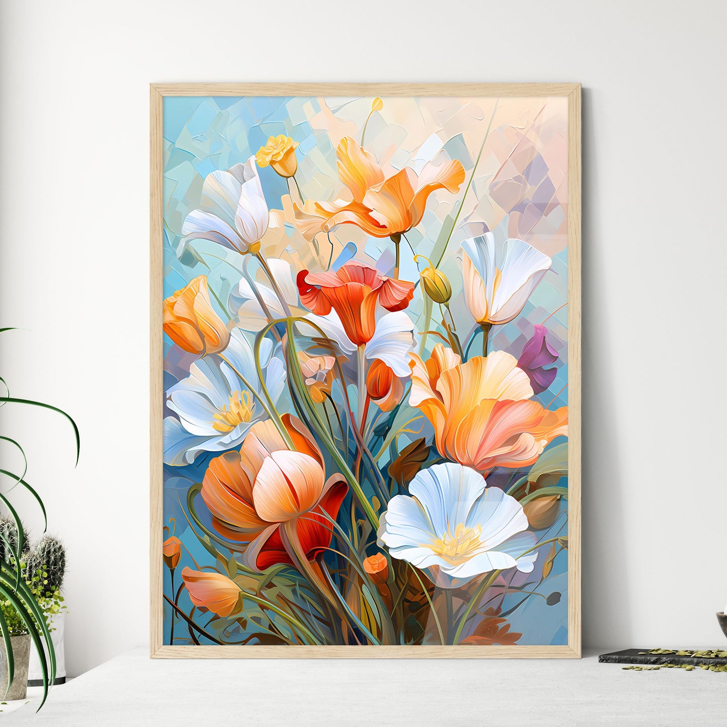 Some Flowers In The Garden - A Painting O - Framed Art Print