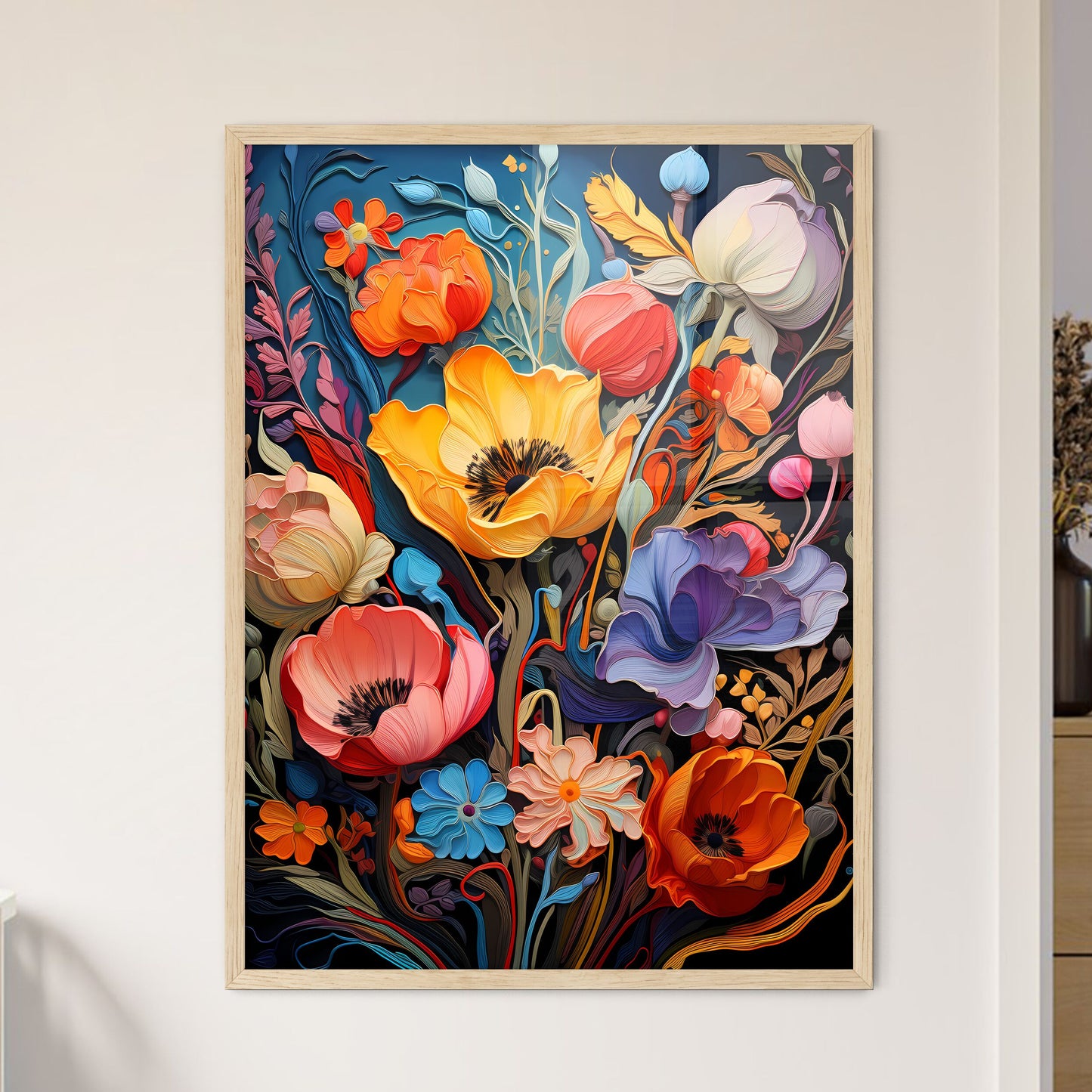 Some Flowers In The Garden - A Colorful F - Framed Art Print