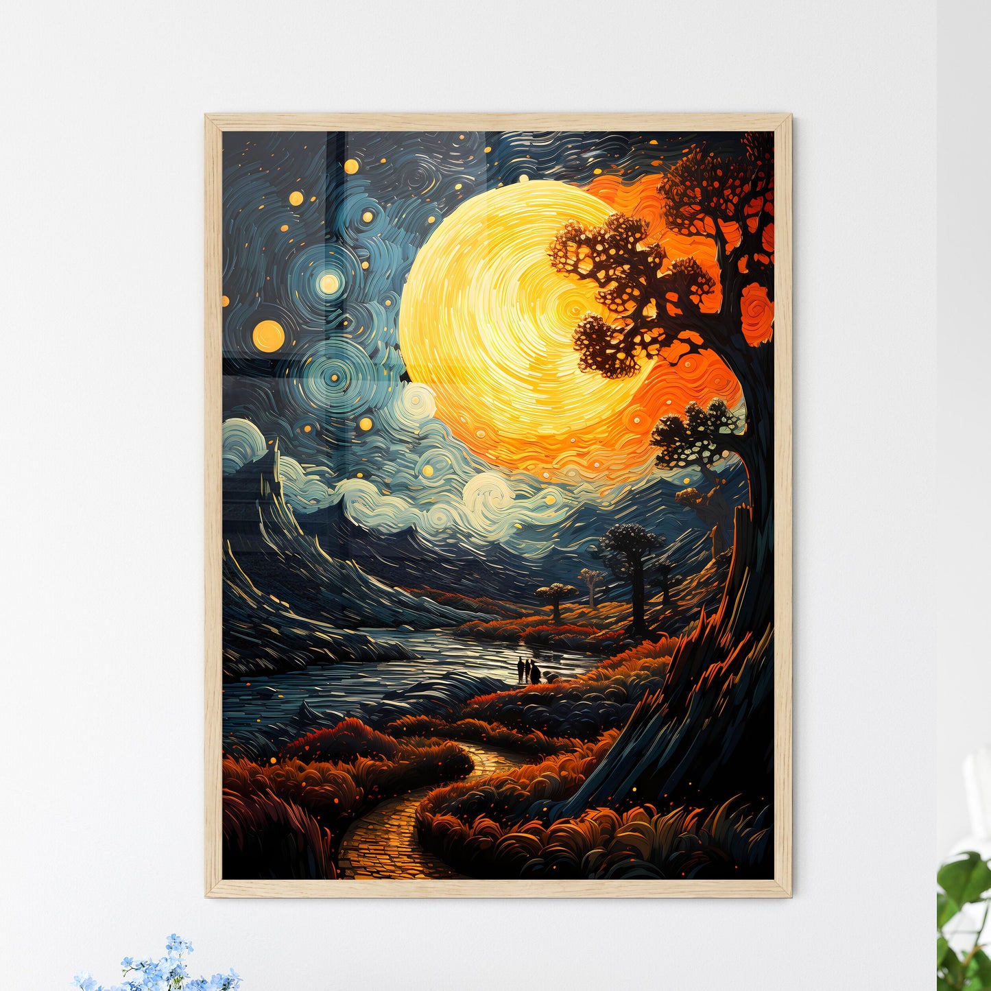 The Full Moon Through A 0 - Framed Art Print