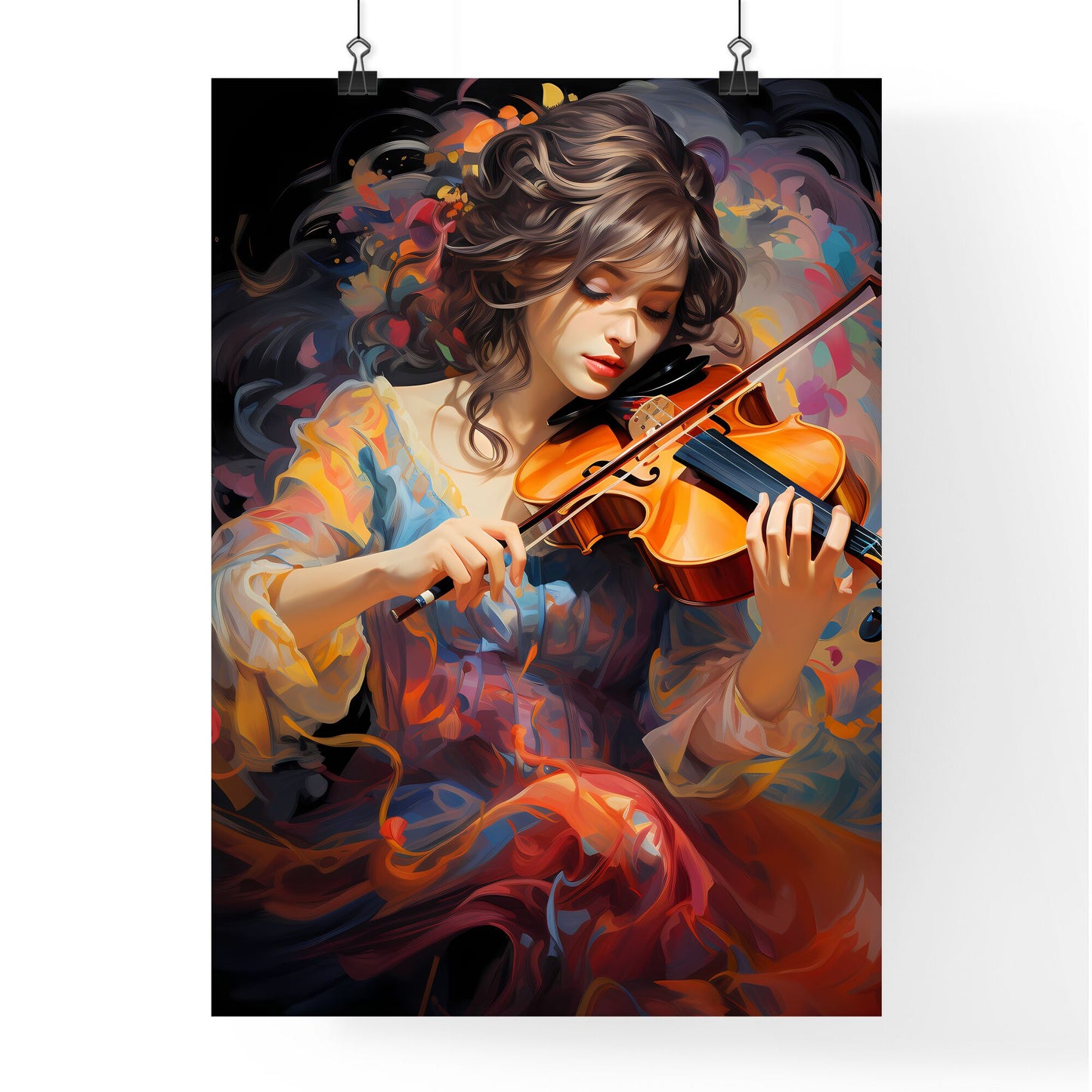 The Girl With A Violin And A Forfeit The Double - A Woman Playing A Violin Default Title
