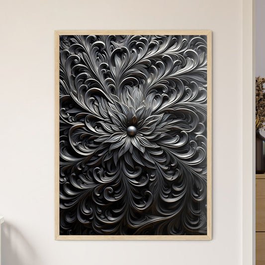 The Metallic Silver Pattern Of A Dome  Wall Art