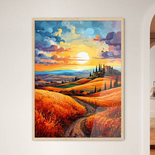 Tuscan Landscape - A Landscape  - Framed Art Print