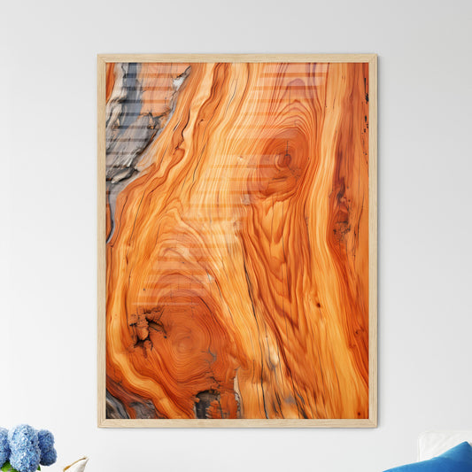 Very Old Juniper Wood Texture - A Close Up O - Framed Art Print