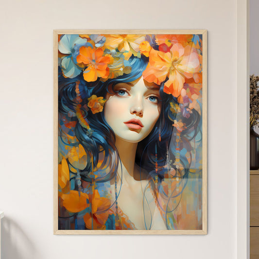 Vintage Art Deco - A Woman With - Framed Art Print