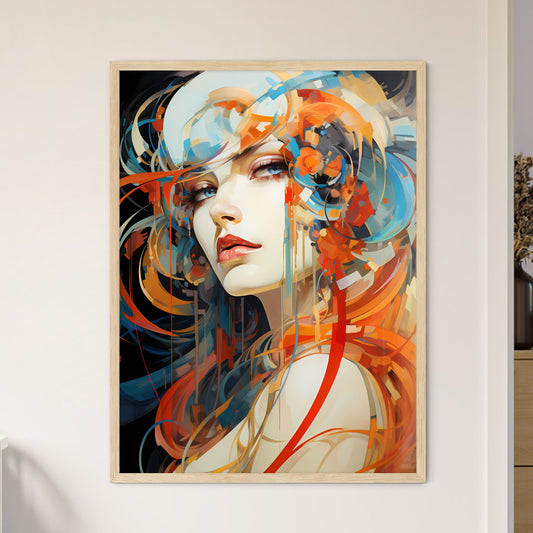 Vintage Art Deco - A Woman With - Framed Art Print