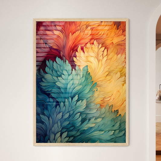 Vintage Seamless Pattern With Grunge Effect  - Framed Art Print