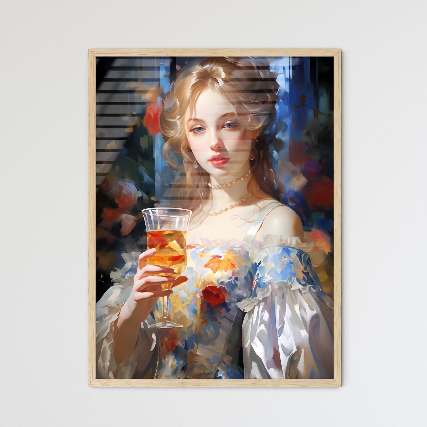 White Lady Cocktail - A Woman Hold - Framed Art Print