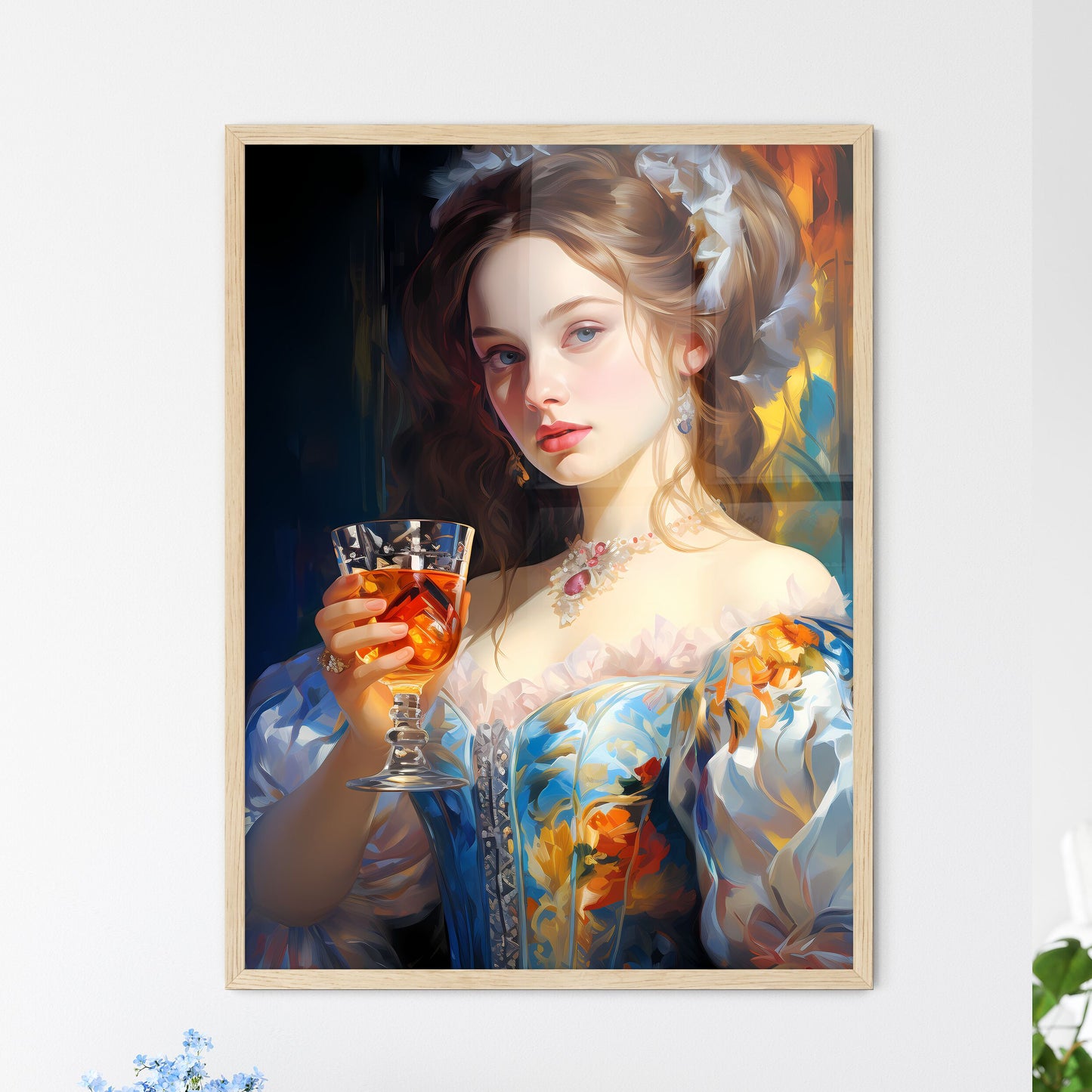 White Lady Cocktail - A Woman Hold - Framed Art Print