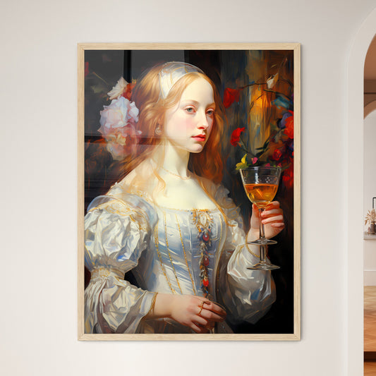 White Lady Cocktail - A Woman Hold - Framed Art Print