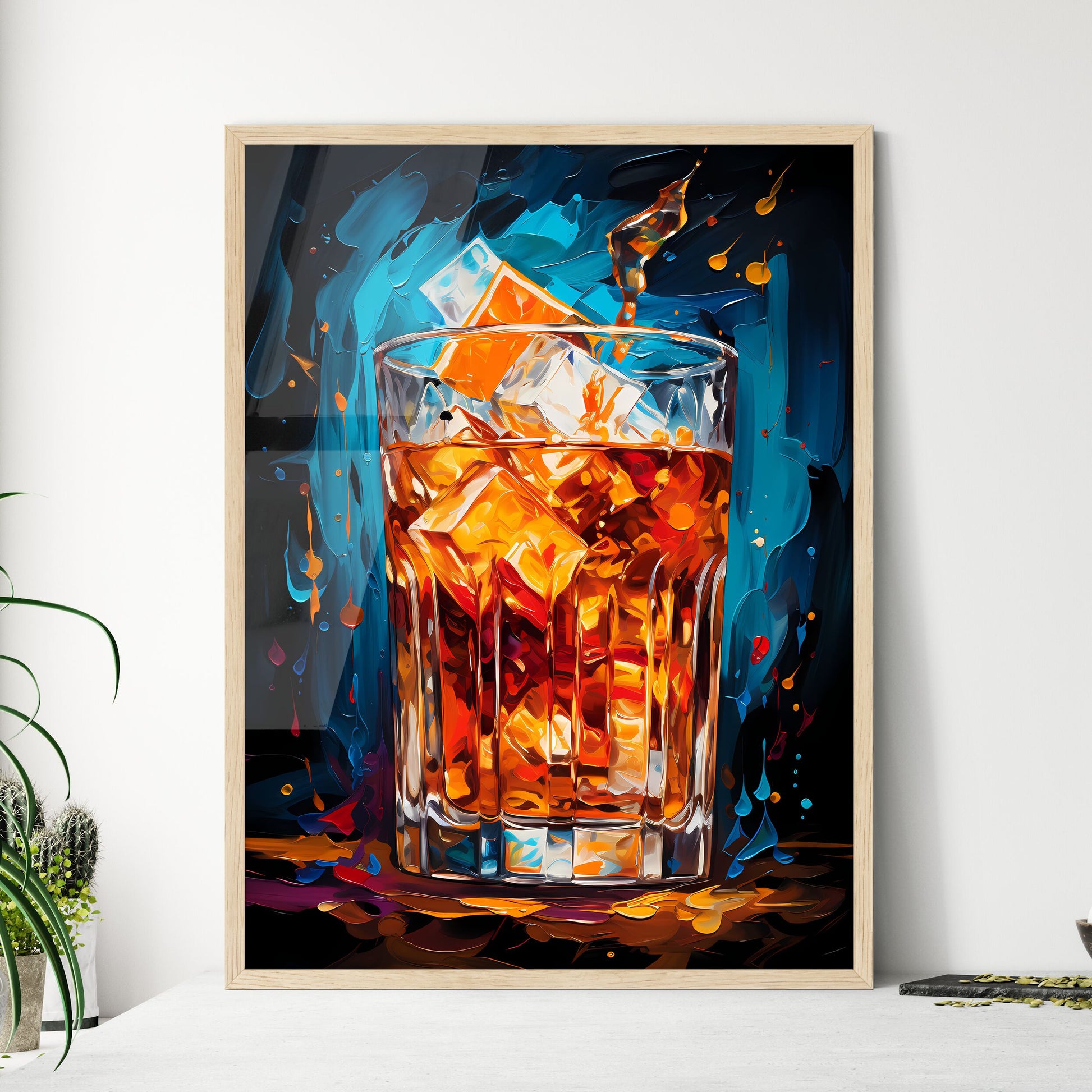 White Russian Cocktail - A Glass Of L - Framed Art Print