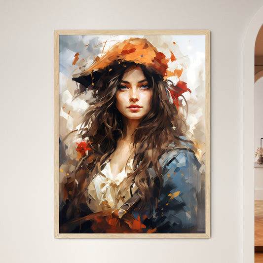 Woman Pirate With A Sword - A Woman With - Framed Art Print