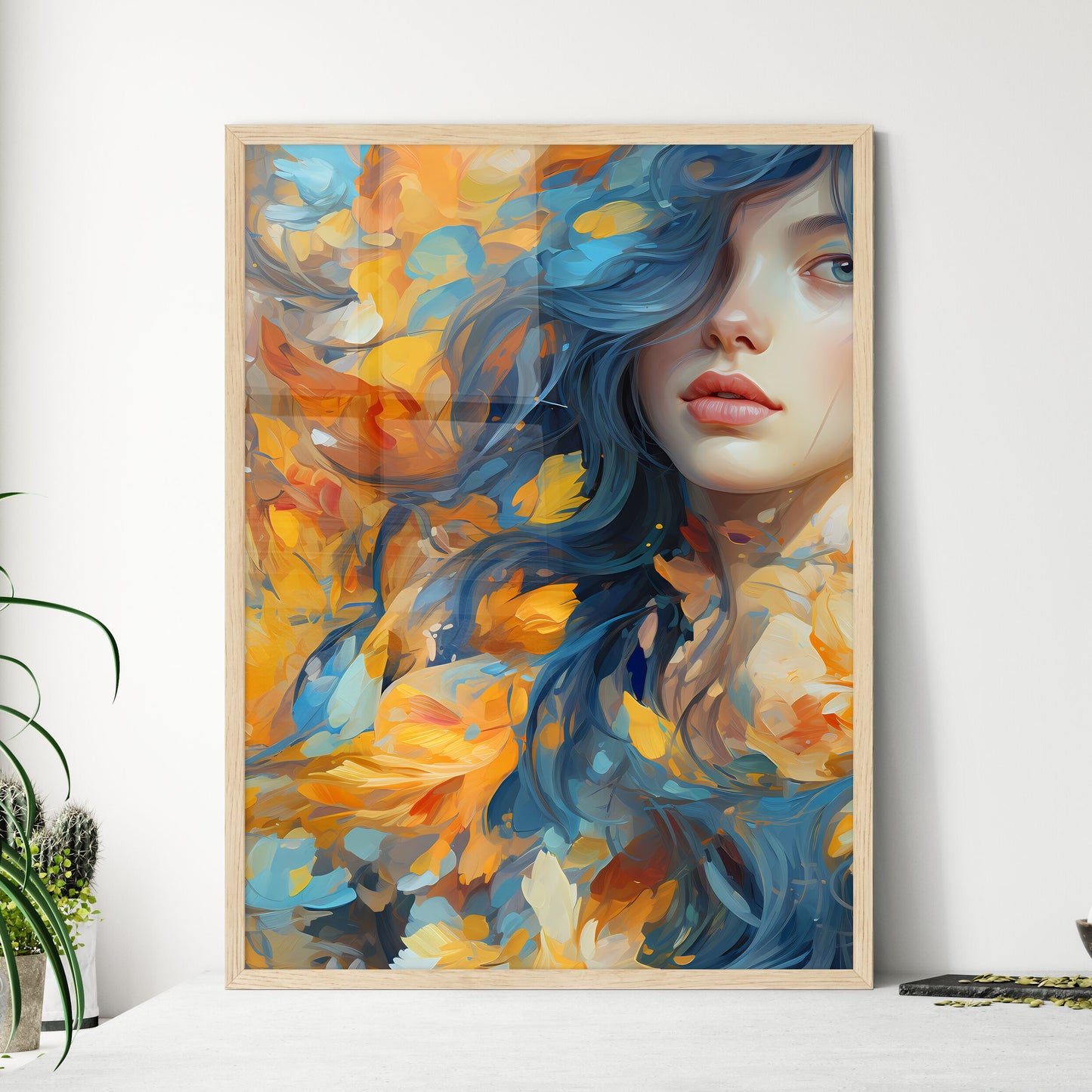 Abstrct Boho Pattern - A Woman With - Framed Art Print