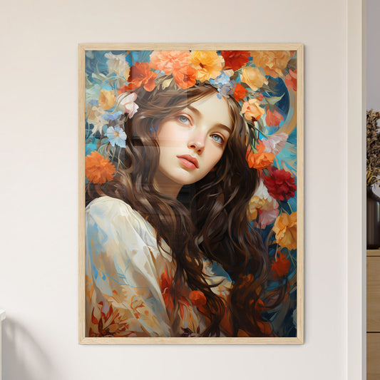 Boho Pattern - A Woman With - Framed Art Print