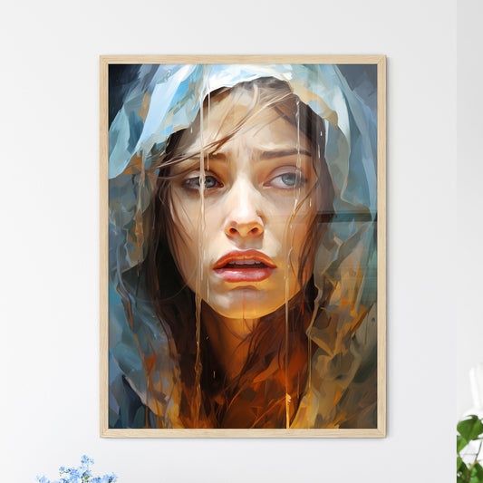 Closeup Shot Of A Female Wearing A Biblical  - Framed Art Print