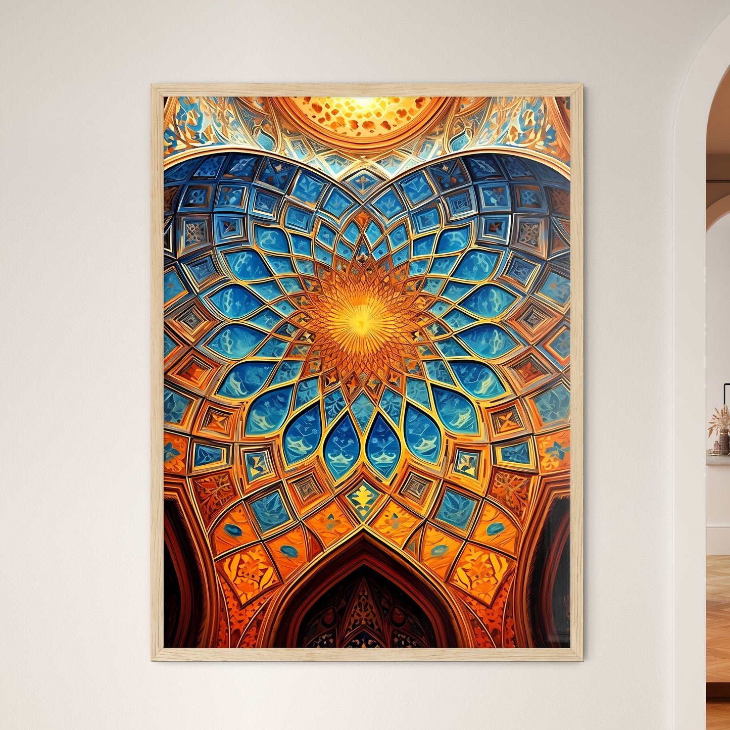Dome Of The Mosque Oriental Ornaments - A Co - Framed Art Print