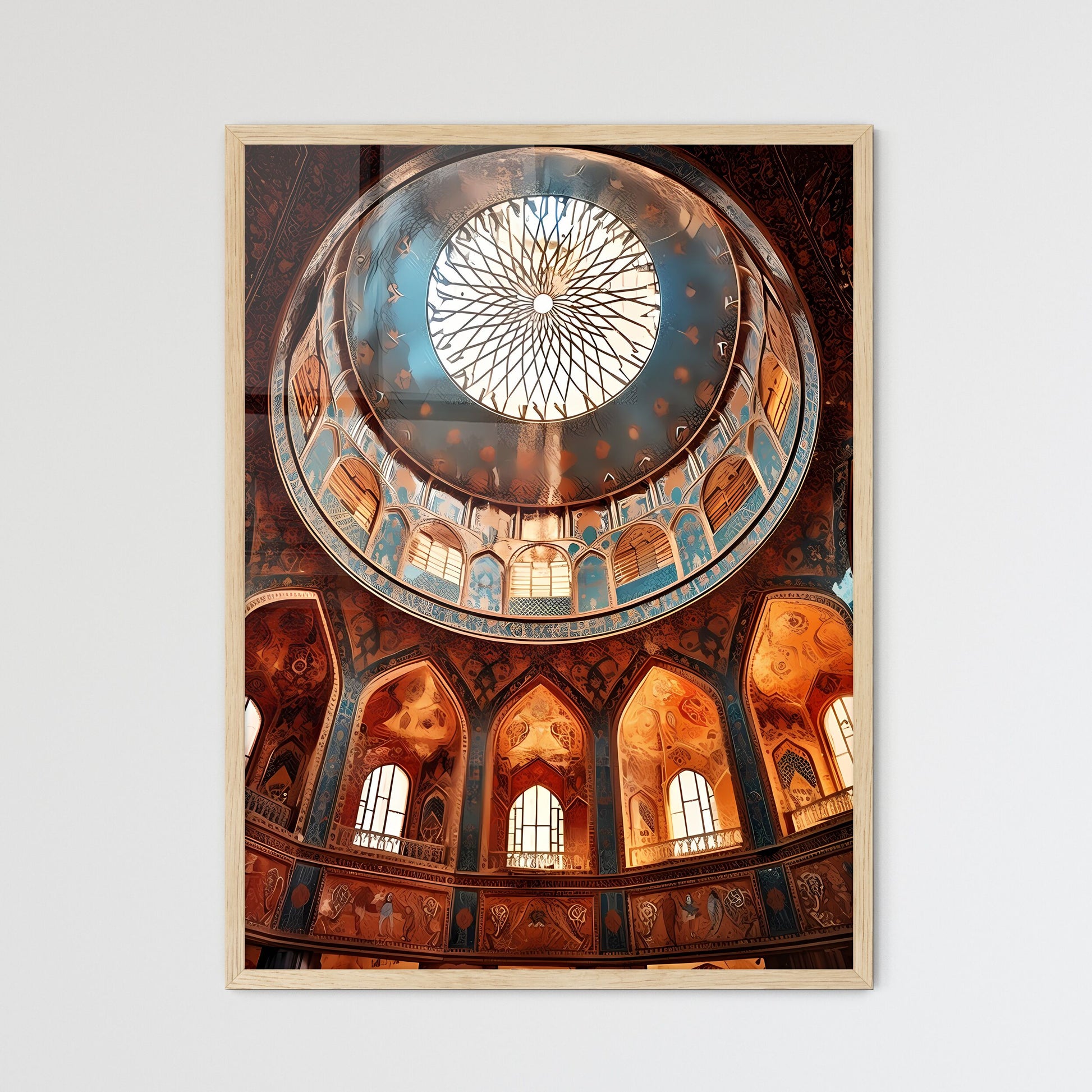 Dome Of The Mosque Oriental Ornaments - A Ce - Framed Art Print