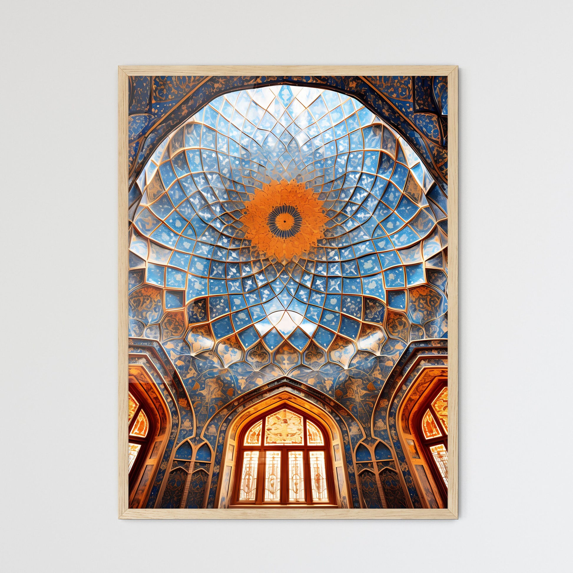 Dome Of The Mosque Oriental Ornaments - A Ce - Framed Art Print