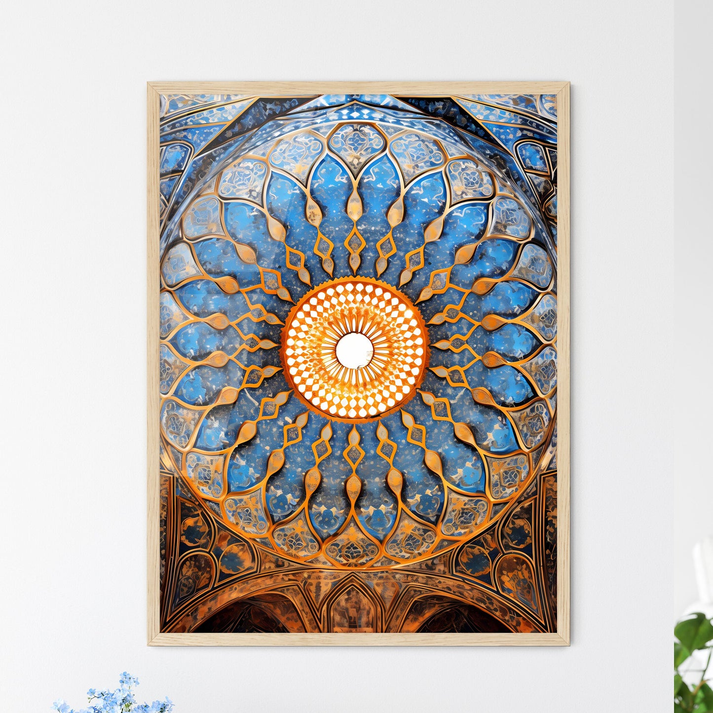 Dome Of The Mosque Oriental Ornaments From S - Framed Art Print
