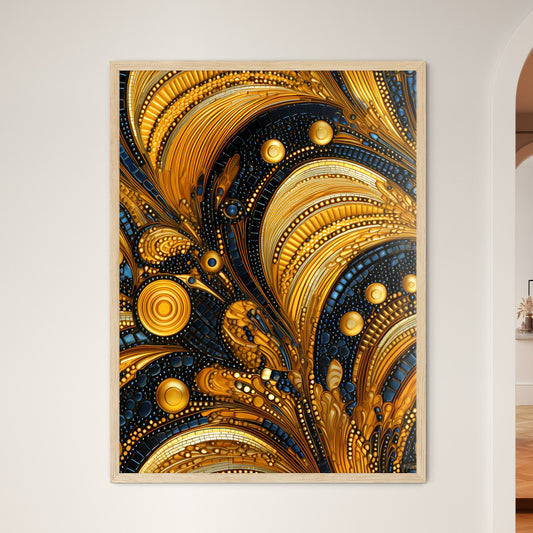 Dotted Geometric Ornament In Art Deco Style  Wall Art