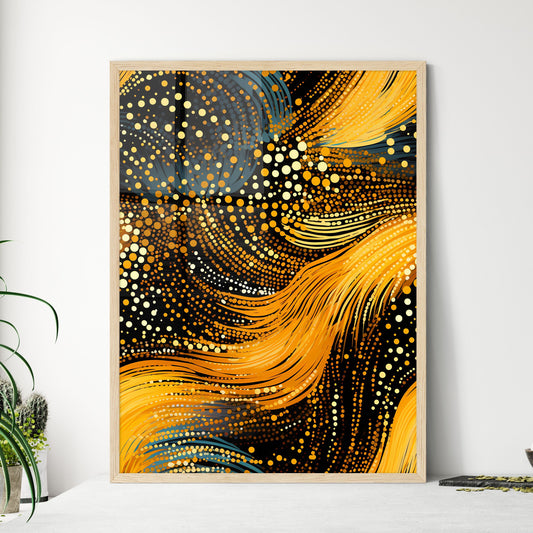 Dotted Geometric Ornament In Art Deco Style  - Framed Art Print