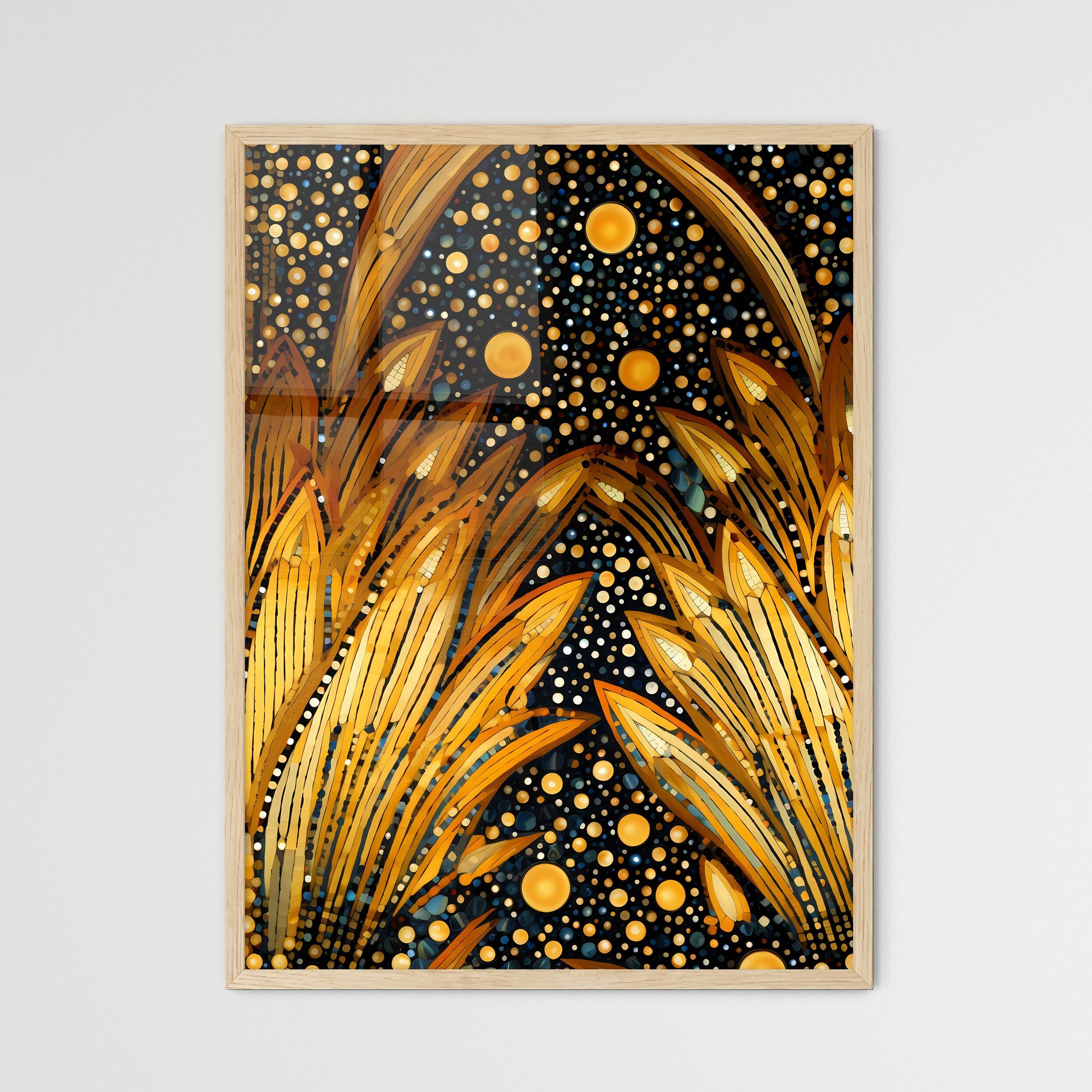 Dotted Geometric Ornament In Art Deco Style  Wall Art