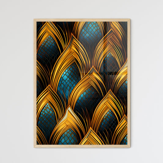 Dotted Geometric Ornament In Art Deco Style  - Framed Art Print