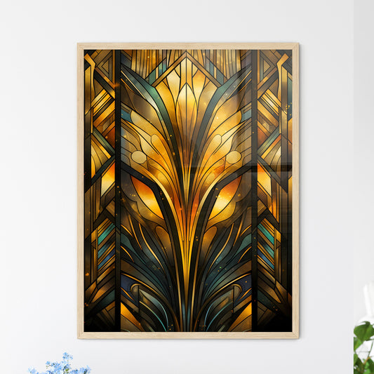 Geometric Ornament In Art Deco Style In Old  - Framed Art Print