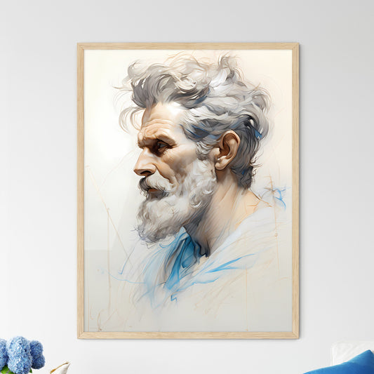 Hand Drawing Picture Left Side Of The Man Framed Print