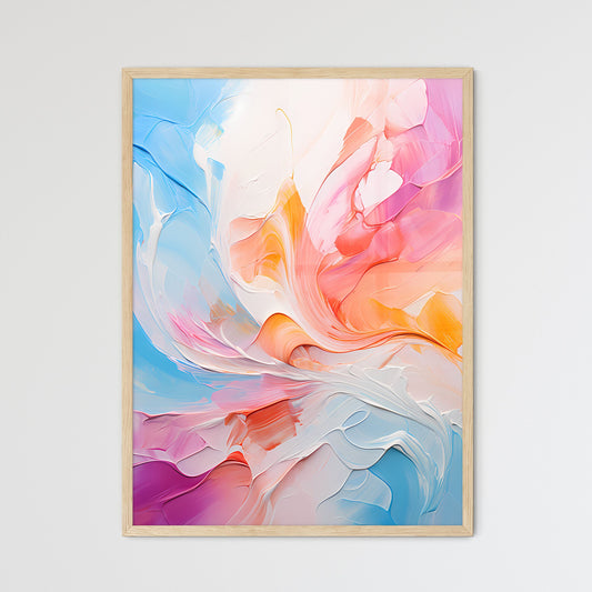 Original Abstract Oil Painting - A Colorful  - Framed Art Print