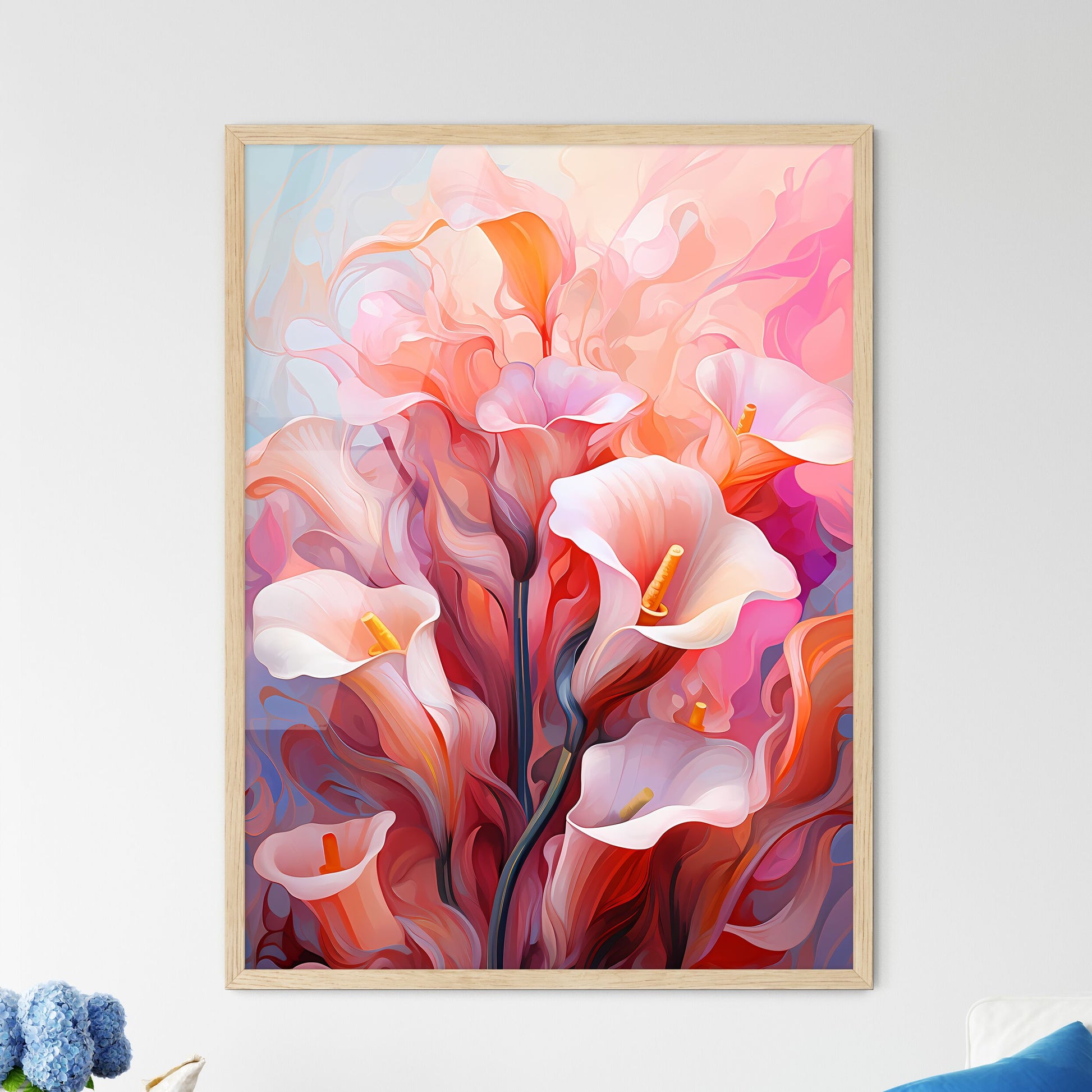 Pink Callas Flowers In Soft Focus For A Roma - Framed Art Print