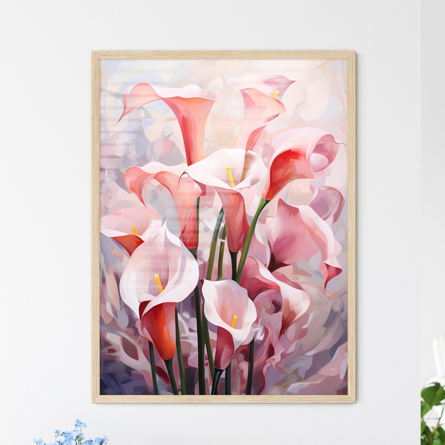 Pink Callas Flowers In Soft Focus For A Roma - Framed Art Print