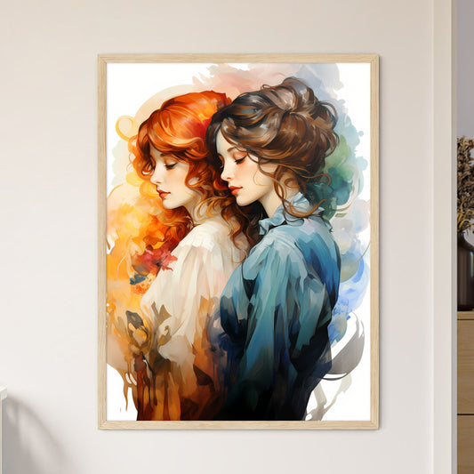 Two Young Beautiful Women Of 1920S - A Coupl - Framed Art Print