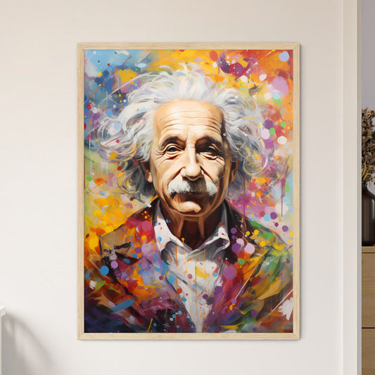 Albert Einstein Doing A Job - A Painting O - Framed Art Print