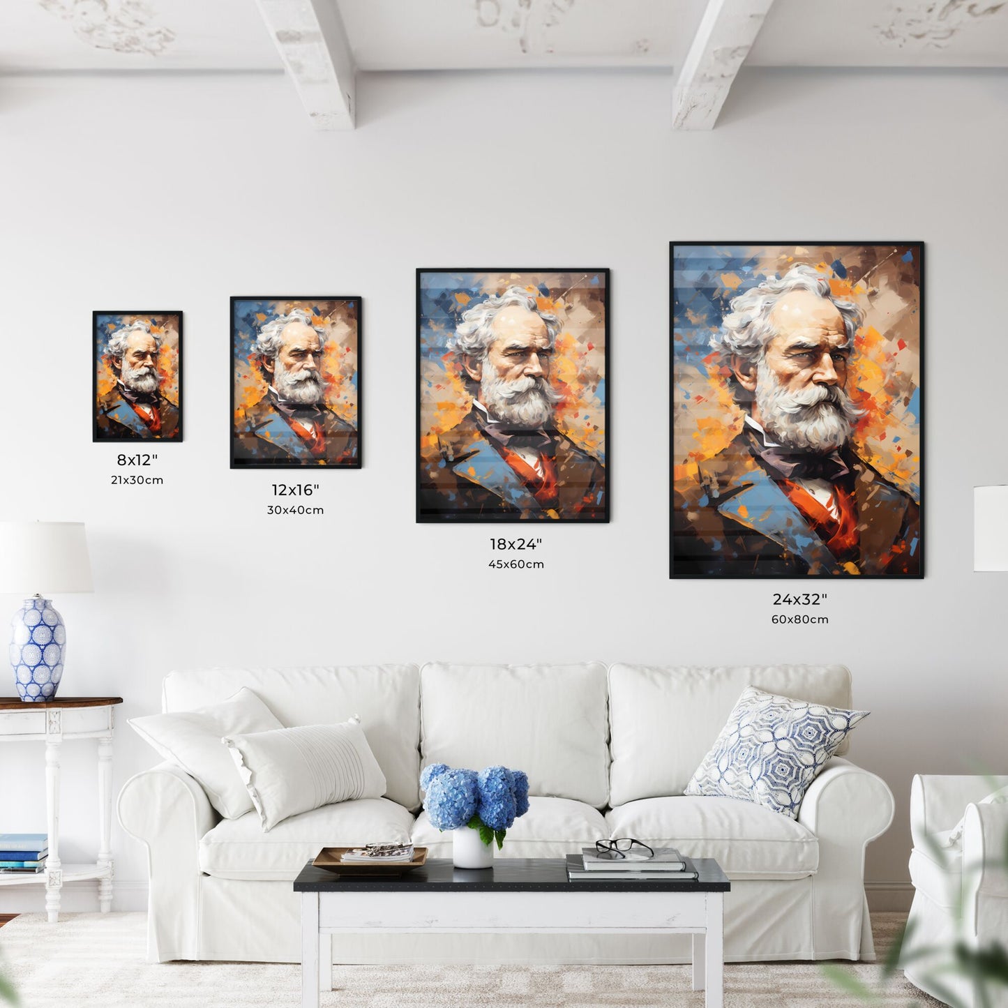 Robert E. Lee - A Painting Of A Man With A White Beard Default Title